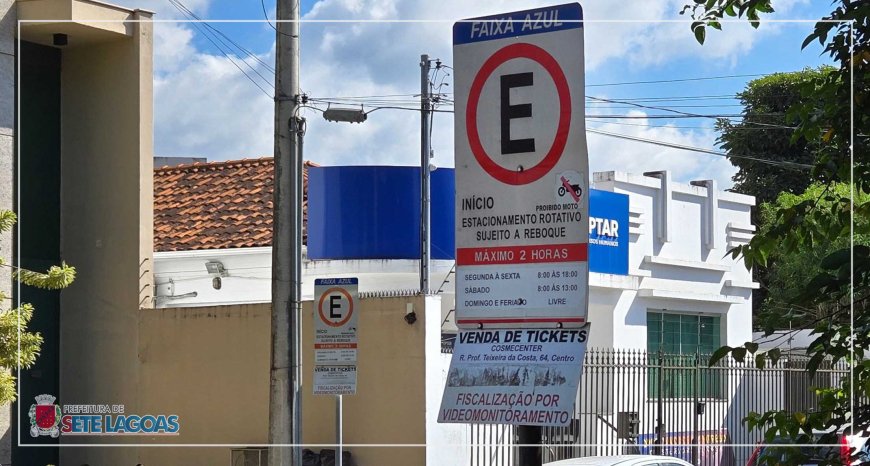 Estacionamento rotativo "Pare Azul" será suspenso durante feriado de Santo Antônio