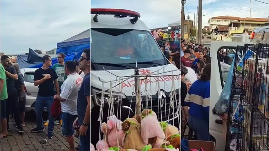 Carro invade festa de São João e atropela 13 pessoas, incluindo crianças no Sul de Minas