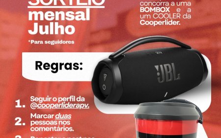 Promoção de Julho: Cooperlíder Lança Sorteio Especial para Seguidores nas Redes Sociais