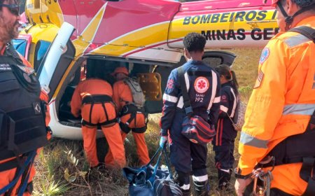 Setelagoana sofre acidente durante trilha e é resgatada de helicóptero em Brumadinho