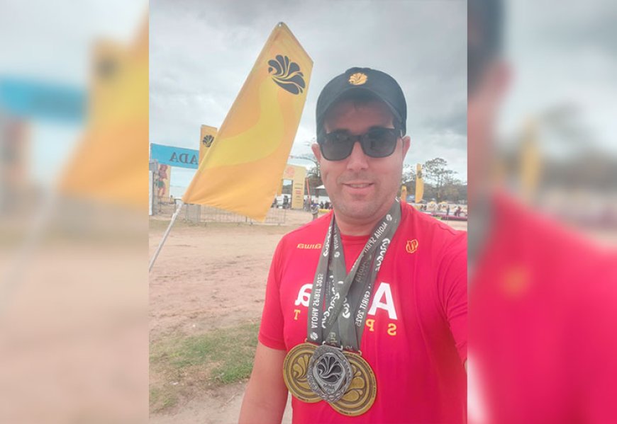 Paratleta setelagoano conquista ouro na maratona aquática em SP
