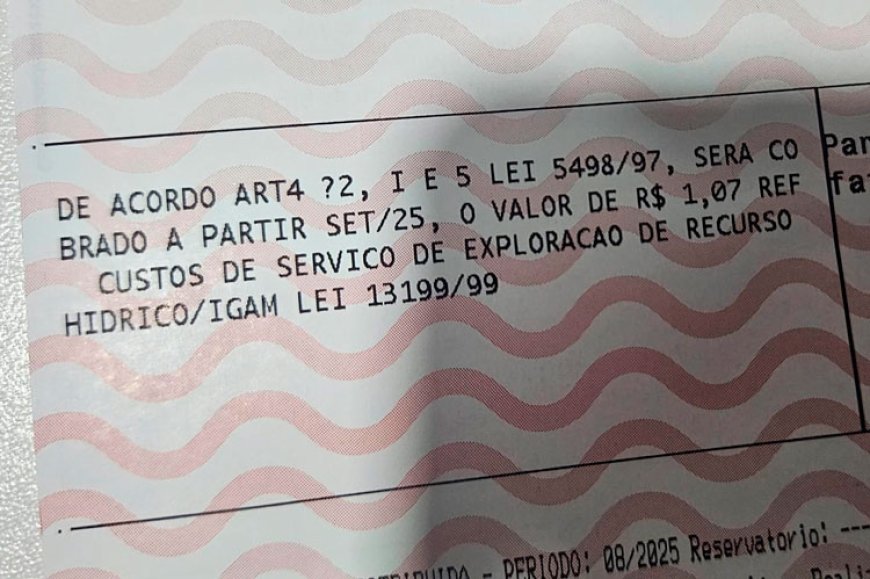 Usuários começam a ser avisados sobre nova taxa de água em Sete Lagoas; entenda