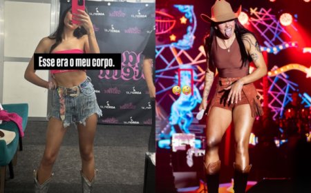 Ana Castela mostra antes e depois após 7 meses de treino e encoraja seguidores