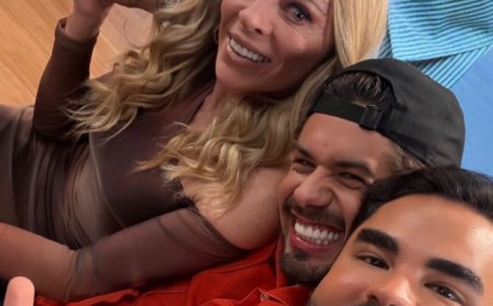 Casos de Família: Zé Felipe e Lucas Guedez descartam climão e posam com Christina Rocha