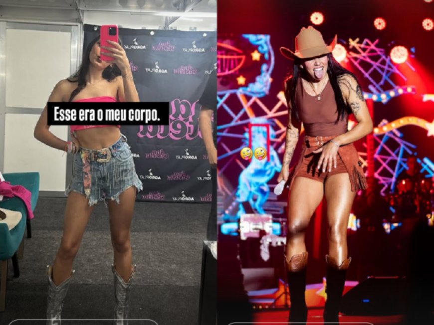 Ana Castela mostra antes e depois após 7 meses de treino e encoraja seguidores