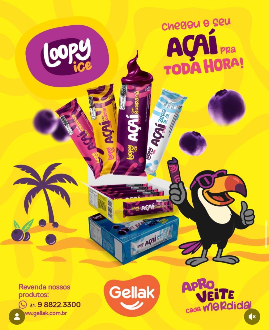 Gellak: 31 anos de qualidade 100% mineira e o lançamento refrescante Loopy Ice!