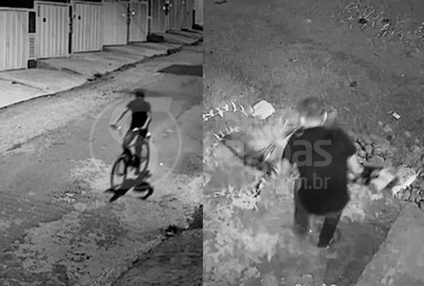 Câmera flagra tentativa de roubo de galinhas no bairro Bela Vista