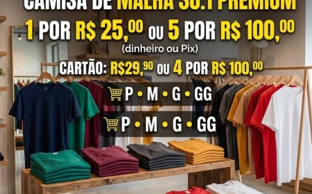 Vini Representações lança oportunidade única com camisas premium a partir de R$ 25 em Sete Lagoas