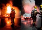 Incêndio destrói veículo na Avenida Prefeito Alberto Moura, em Sete Lagoas