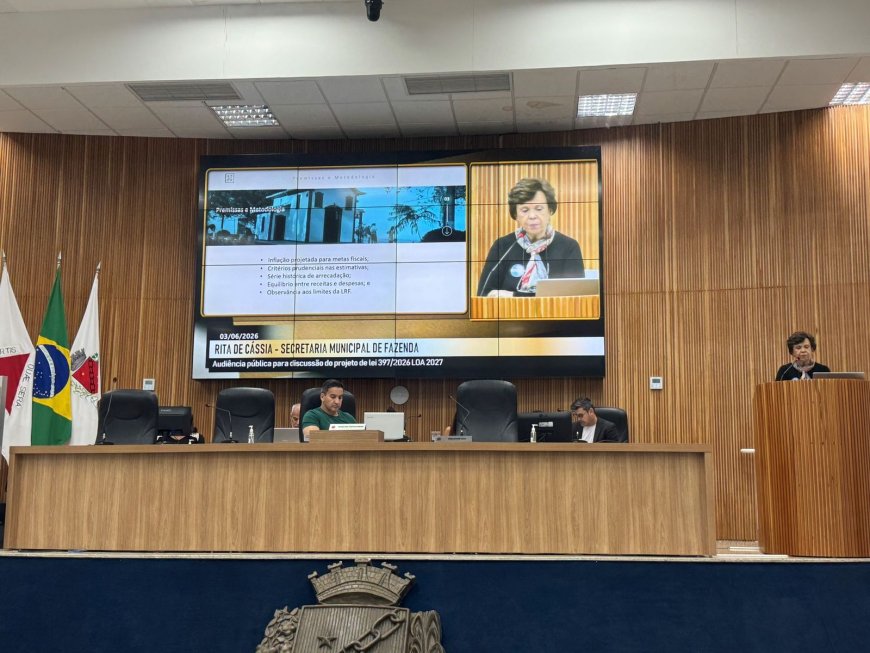 Câmara de Sete Lagoas debate LDO 2027 com previsão orçamentária superior a R$ 2 bilhões