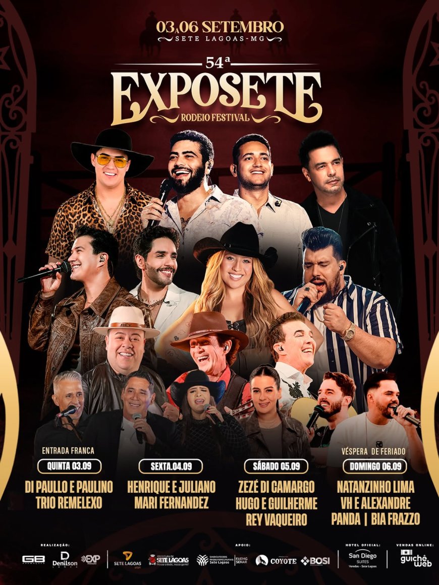 Exposete 2026 inicia venda de ingressos nesta terça-feira (30) com grandes atrações e setores exclusivos